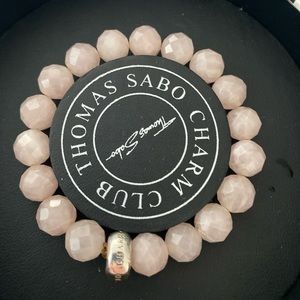 Thomas Sabo Charm Club Silver Rose Quartz Bracelet